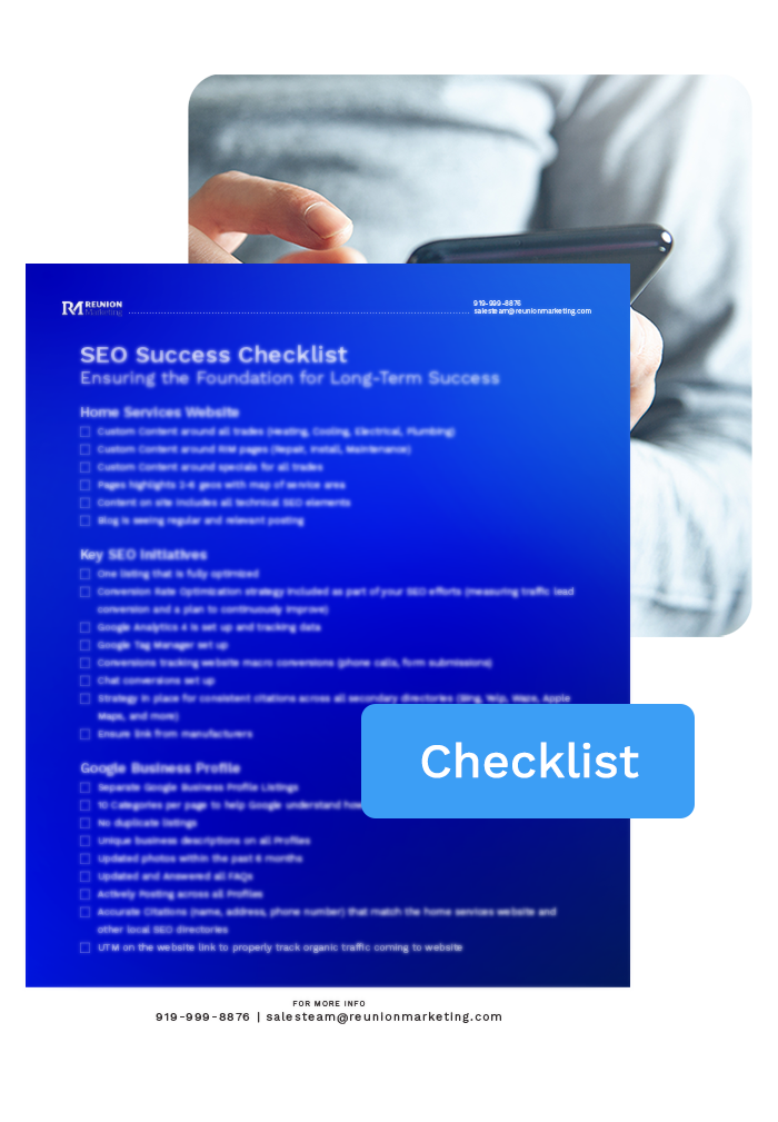 Resource: Checklist | SEO Success Checklist 1 RMWebsite resource graphic checklist
